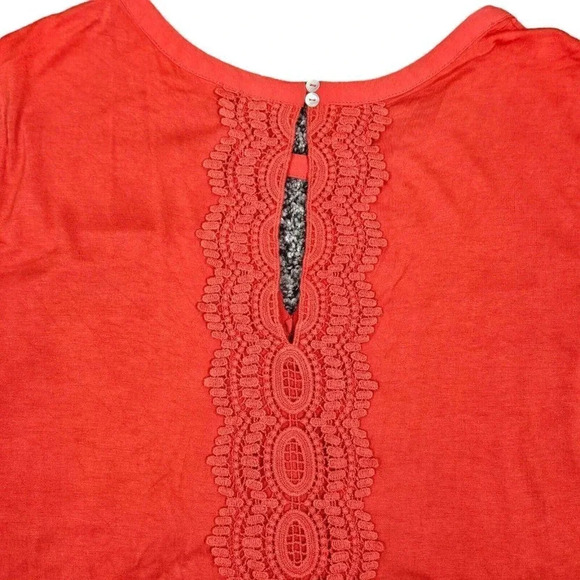 Daniel Rainn Orange Blouse Sleeveless Size 2X Embroidered Accents Front and Back - Picture 6 of 10
